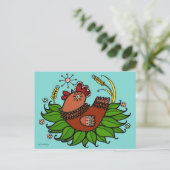 Hen Ukraine Folk Art Briefkaart (Staand voorkant)