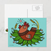 Hen Ukraine Folk Art Briefkaart (Voorkant / Achterkant)