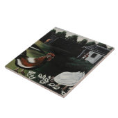 Hen with her Chicks in a Rural Farmyard Landscape Tegeltje (Zijkant)