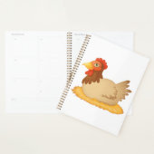 Hen zittend op Nest Schattige Boerderij Animal Planner (Display)