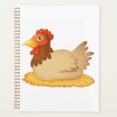 Hen zittend op Nest Schattige Boerderij Animal Planner (Voorkant)