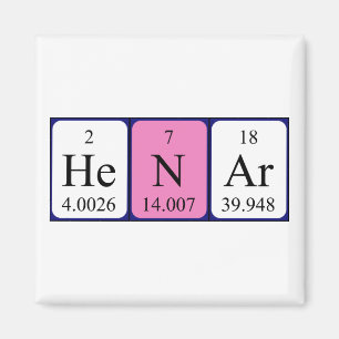 Henar periodieke table name magnet