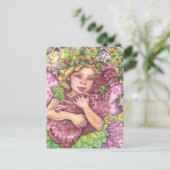 Henbit Fairy knugging Briefkaart kipkip (Staand voorkant)