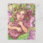 Henbit Fairy knugging Briefkaart kipkip (Voorkant)