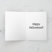 Hendch met Jack O'Lantern 5 x 7 inch op kaart (Binnen)