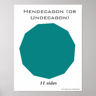 Hendecagon of Undecagon Poster van veelhoek