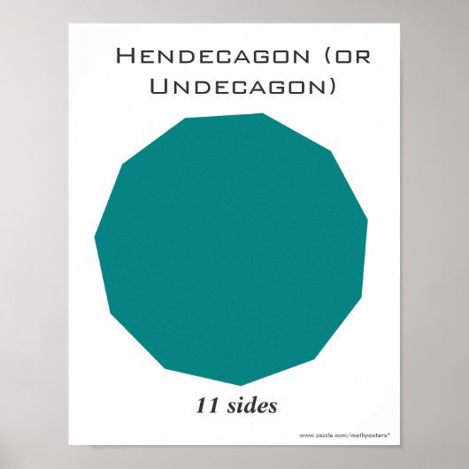 Hendecagon of Undecagon Poster van veelhoek (Voorkant)