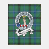 Henderson Ancient Clan Badge Tartan Pset Fleece Deken (Voorkant)