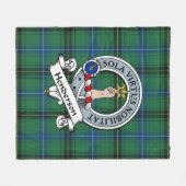 Henderson Ancient Clan Badge Tartan Pset Fleece Deken (Voorkant (Horizontaal))