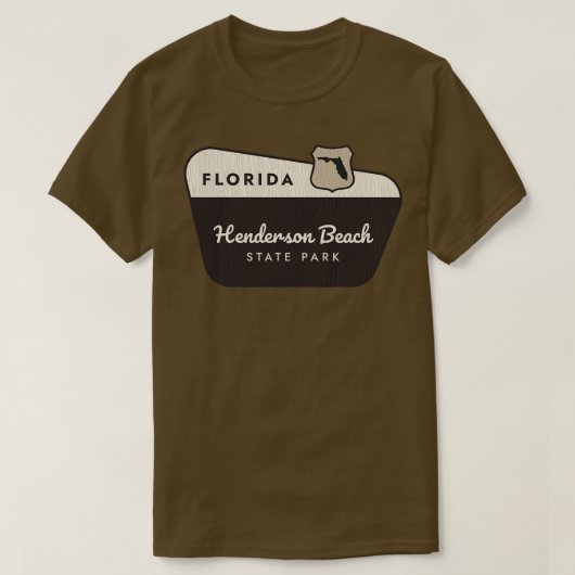 Henderson Beach State Park Florida Welkomstbord T-shirt (Design voorkant)