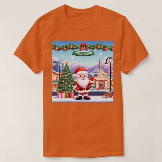 Henderson City Kerstmis T-shirt (Design voorkant)