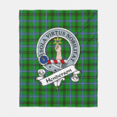 Henderson Clan Badge Tartan Pset Fleece Deken (Voorkant)