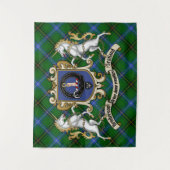 Henderson Clan Badge & Unicorns w/Tartan Wandkleed (Voorkant)