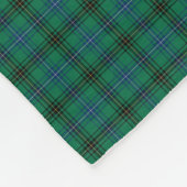 Henderson Clan Helder Groen en Blauw Tartan Fleece Deken (Hoek)