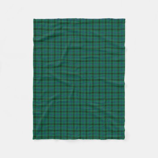 Henderson Clan Helder Groen en Blauw Tartan Fleece Deken (Voorkant)