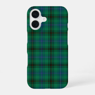 Henderson Clan Heldergroen, Blauw en Zwarte Tartan iPhone 16 Hoesje