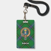 Henderson-clanwapen over tartan badge (Voorzijde met lanyard)
