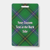 Henderson-clanwapen over tartan badge (Achterkant)
