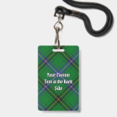 Henderson-clanwapen over tartan badge (Achterkant met lanyard)