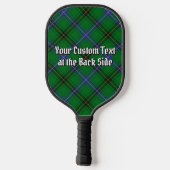 Henderson-clanwapen over tartan pickleball paddle (Achterkant)