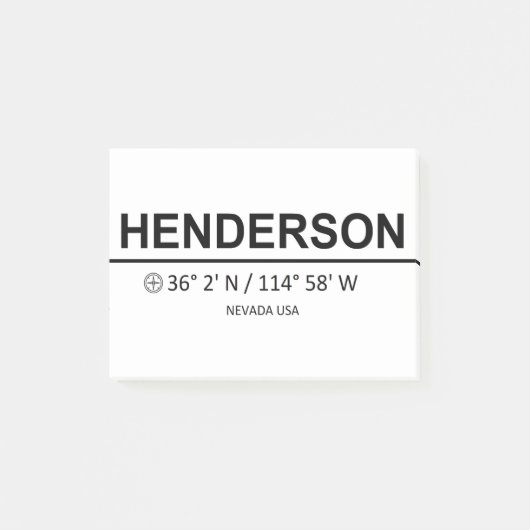 Henderson Coordinaten - Henderson Coordinates Post-it® Notes (Voorkant)
