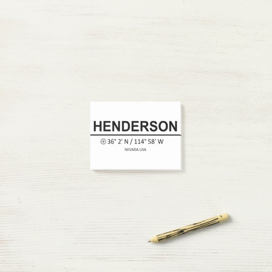 Henderson Coordinaten - Henderson Coordinates Post-it® Notes (Op bureau)
