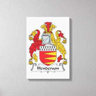Henderson Family Crest Canvas Afdruk