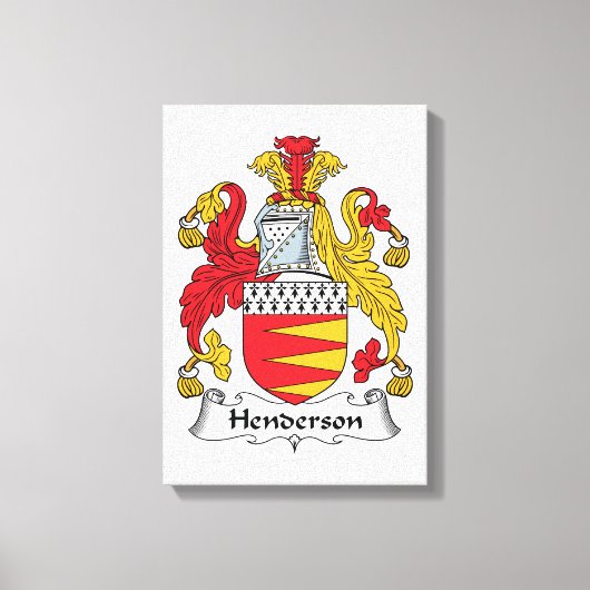 Henderson Family Crest Canvas Afdruk (Voorkant)
