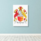Henderson Family Crest Canvas Afdruk (Insitu (Houten vloer))