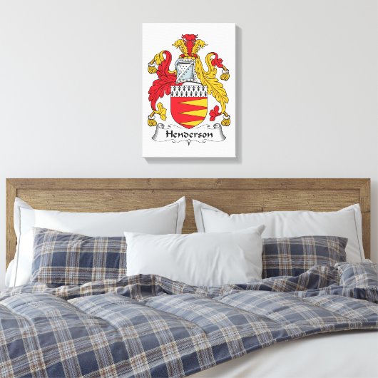 Henderson Family Crest Canvas Afdruk (Insitu (Slaapkamer))