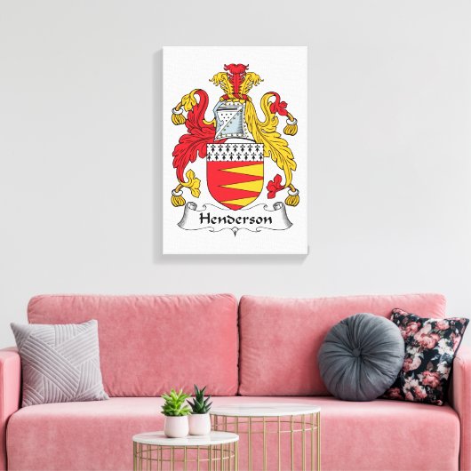 Henderson Family Crest Canvas Afdruk (Insitu (Woonkamer))