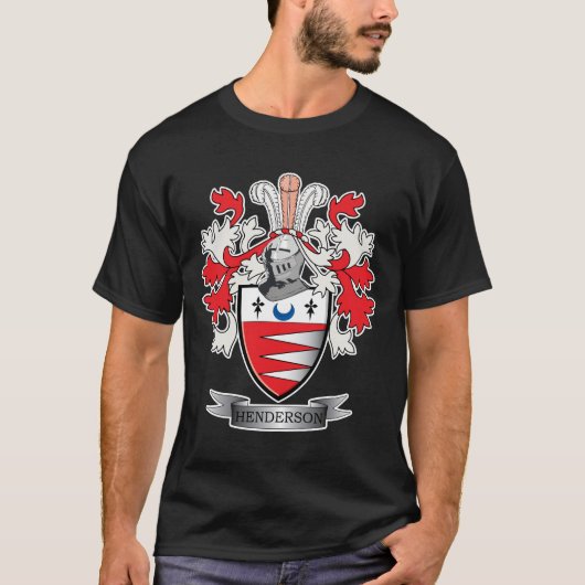 Henderson Family Crest Coat of Arms T-shirt (Voorkant)