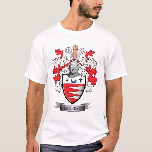 Henderson Family Crest Coat of Arms T-shirt (Voorkant)