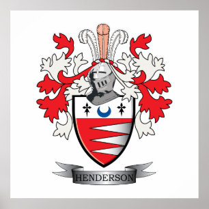 Henderson Family Crest Coat. Poster