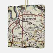 Henderson KY  Map Keramisch Ornament (Links)