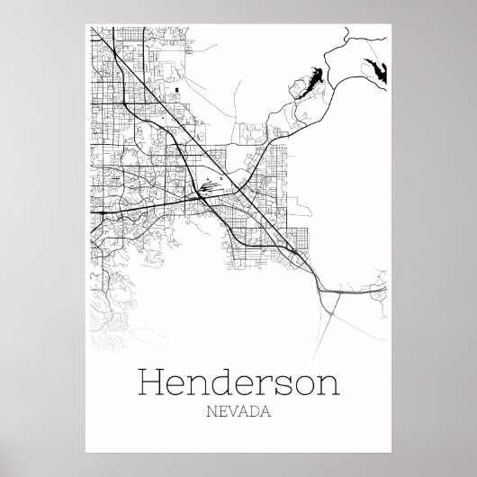 Henderson Map - Nevada - City Map Poster (Voorkant)