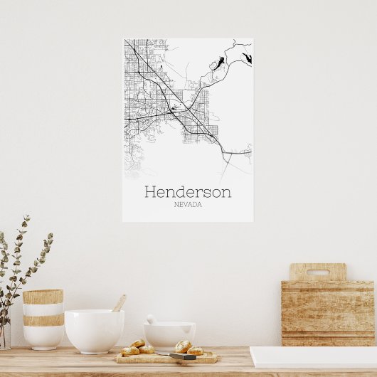 Henderson Map - Nevada - City Map Poster (Keuken)
