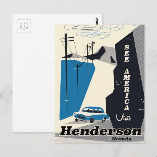 Henderson Nevada Verenigde Staten reisposter Briefkaart (Voorkant / Achterkant)