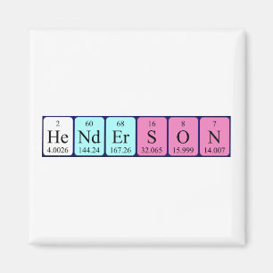 Henderson periodiek table name magnet