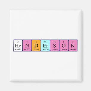 Henderson periodiek table name magnet