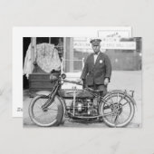 Henderson Police Motorcycle, 1922 Briefkaart (Voorkant / Achterkant)