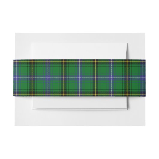 Henderson Schotse Tartan Belly Band Uitnodigingen Wikkel (Voorkant Voorbeeld)