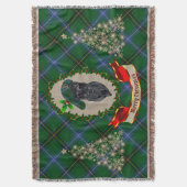Henderson Scottie Dog Kerstmis Throw Blanket Deken (Voorkant Verticaal)