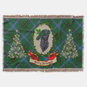 Henderson Scottie Dog Kerstmis Throw Blanket Deken