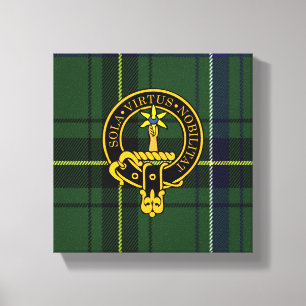 Henderson Scottish Crest en Tartan Canvas print
