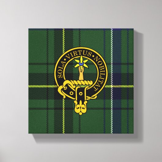 Henderson Scottish Crest en Tartan Canvas print (Voorkant)