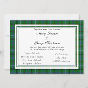 Henderson Scottish Wedding Invitation Kaart