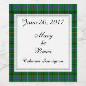 Henderson Scottish Wedding Wine Label Wijn Etiket (Enkel label)