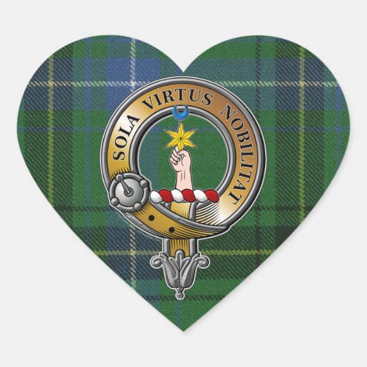 Henderson Tartan & Badge Hart Sticker (Voorkant)