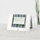 Henderson Tartan Fordell Castle Foto Kaart (Achterkant)